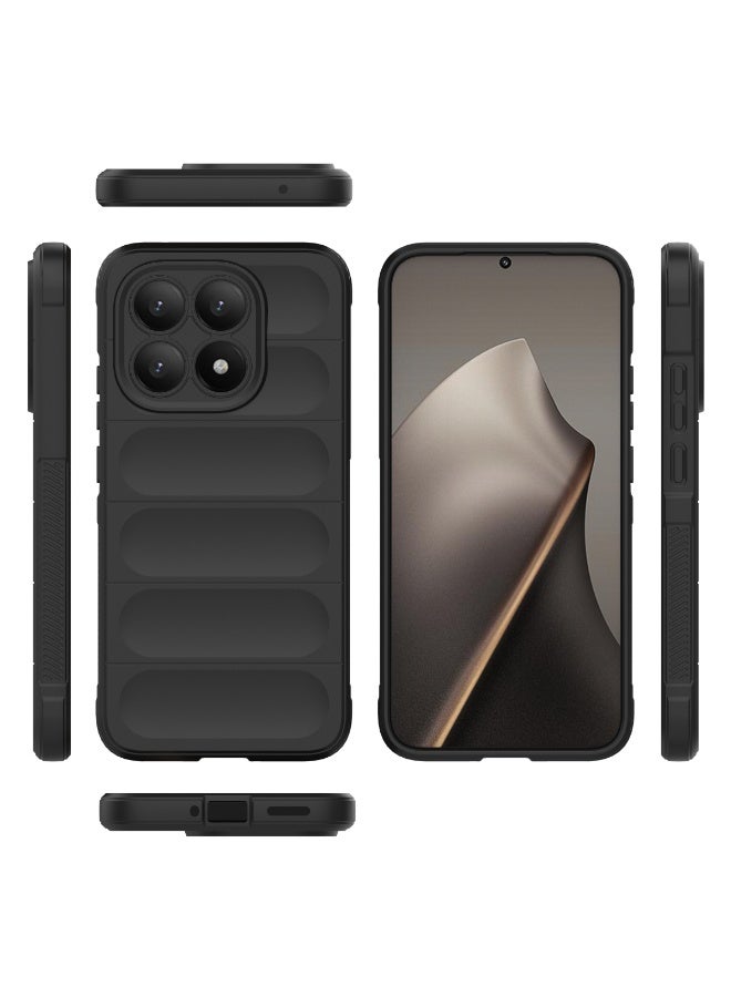 Phantom Shield Silicone Case with Anti-Scratch Soft Microfiber Lining, High Resilience Rubber Full Body Shockproof Cover Compatible with Xiaomi 15T (Black) - Image 2